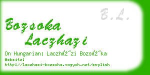bozsoka laczhazi business card